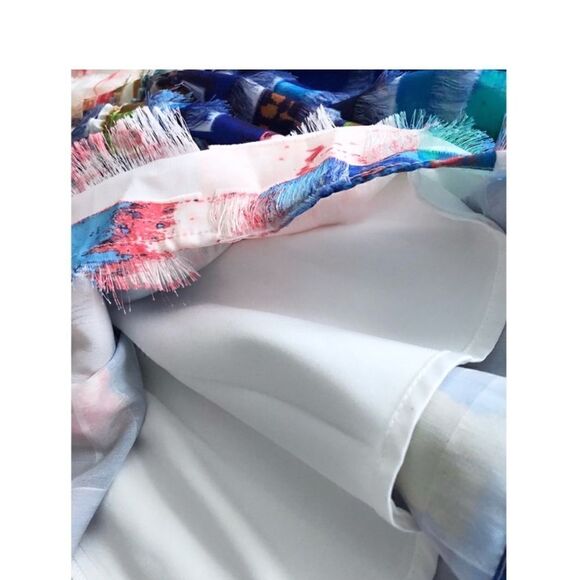 Belle Badgley Mischka Blair Fringe Dress 
Sleeveless Mini Colorful Dress - Picture 7 of 9